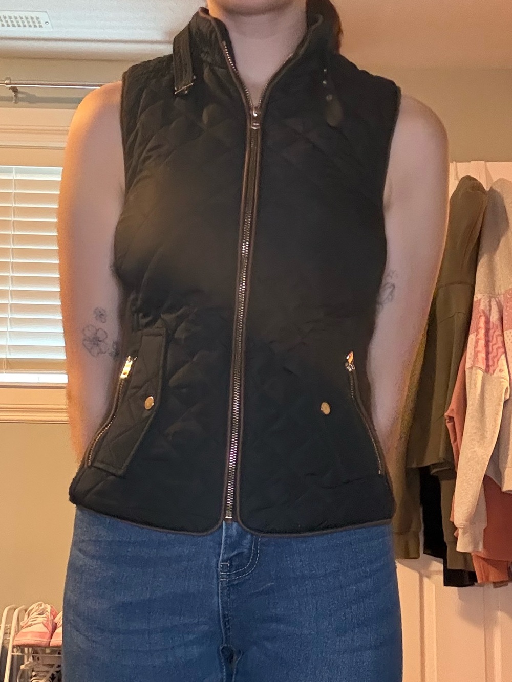 3 for $15 Chocolate Quilted Sleeveless Vest size small